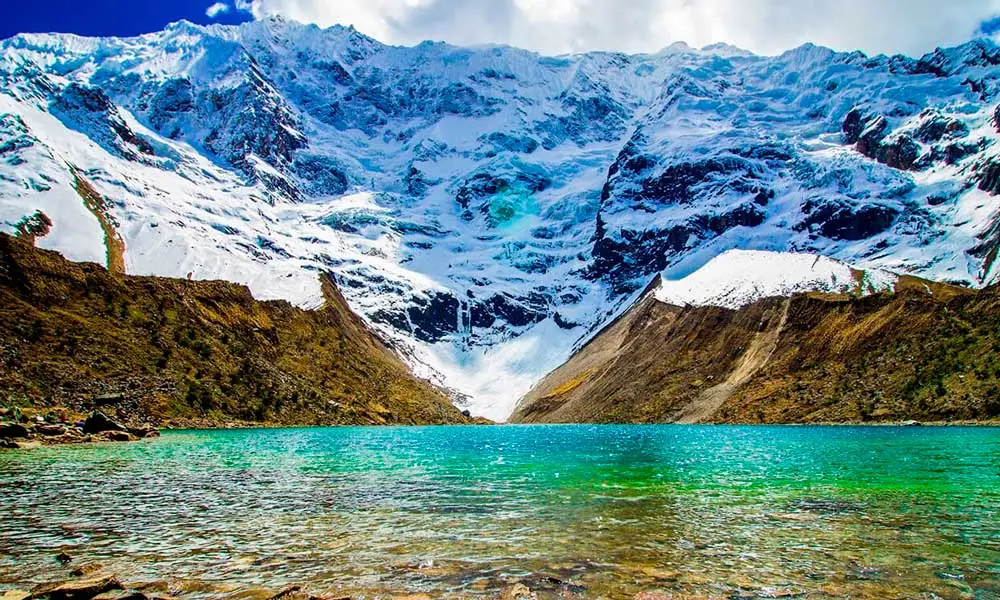Tour a la laguna humantay - vista de la laguna turqueza y nevado Salkantay