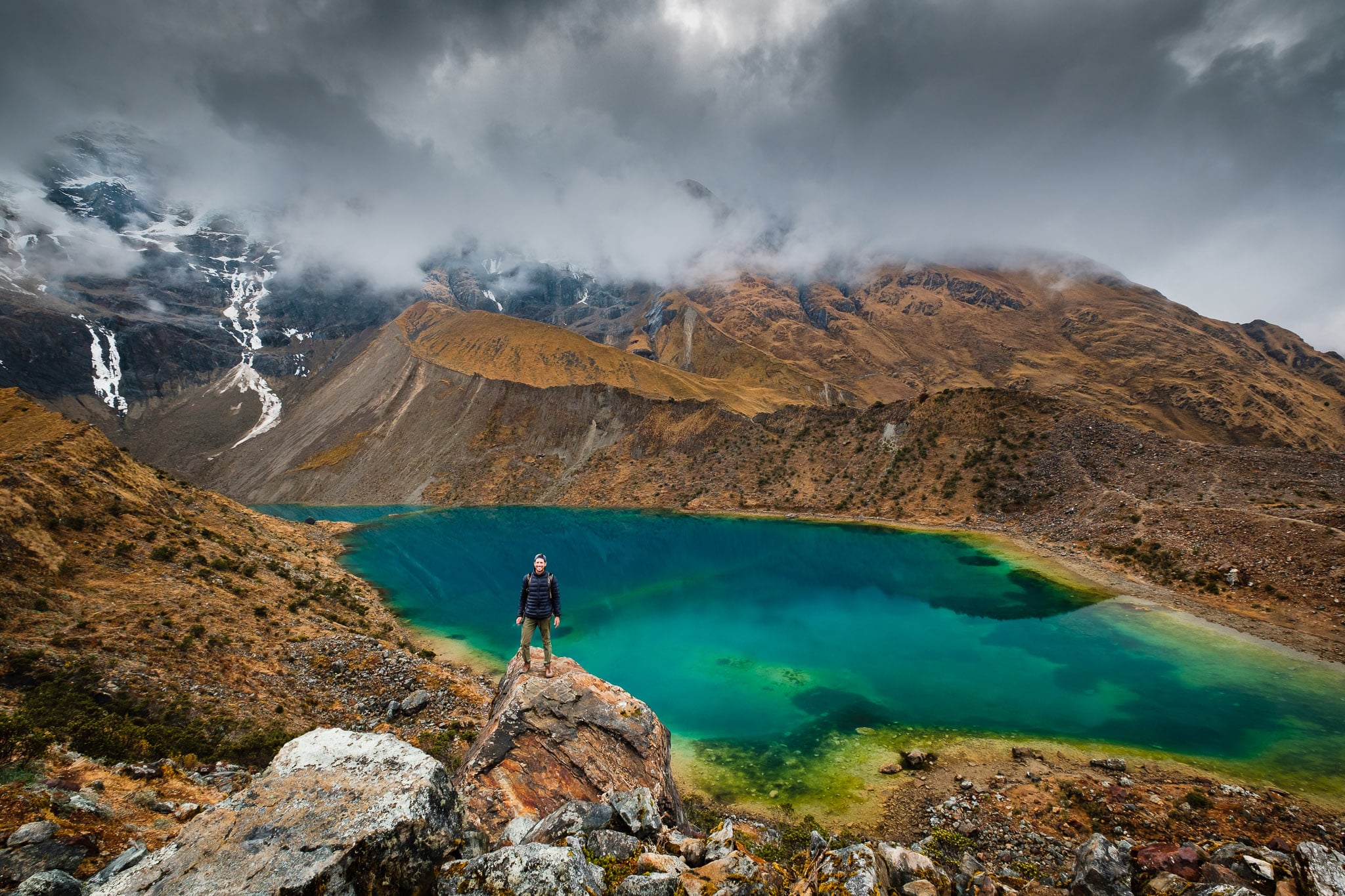 Tour a la laguna humantay - vista de la laguna turqueza y nevado Salkantay