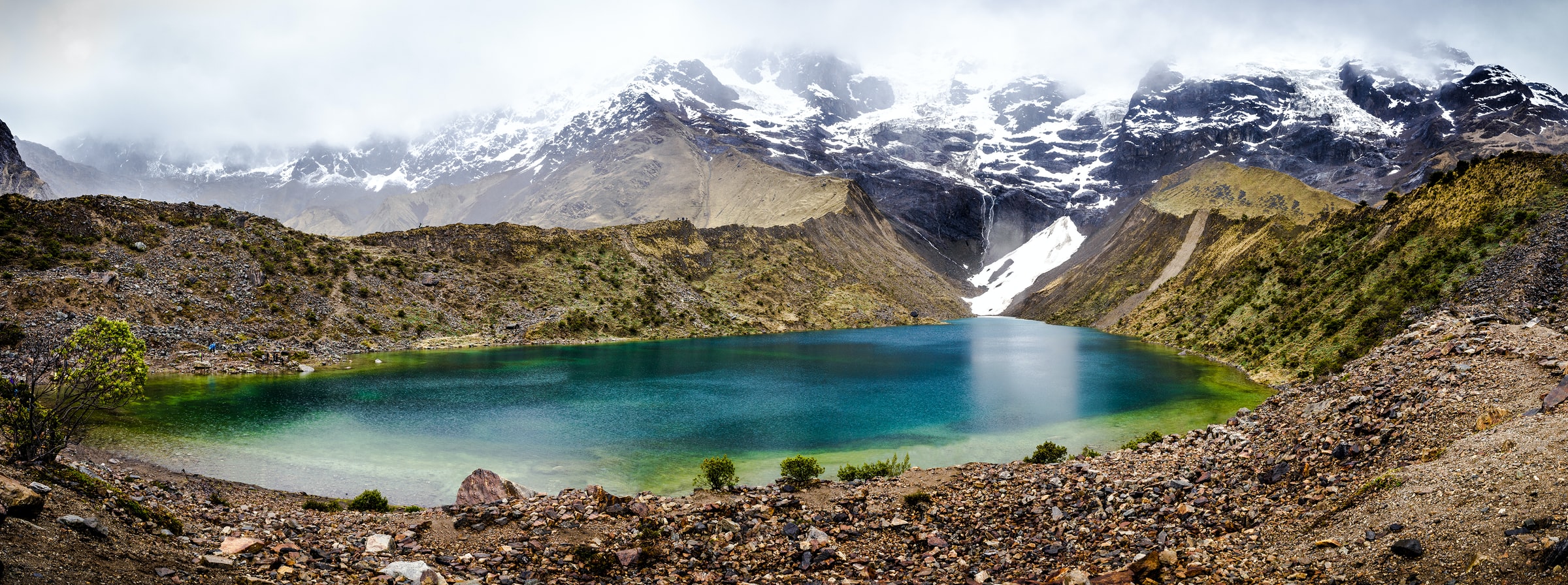 Tour a la laguna humantay - vista de la laguna turqueza y nevado Salkantay