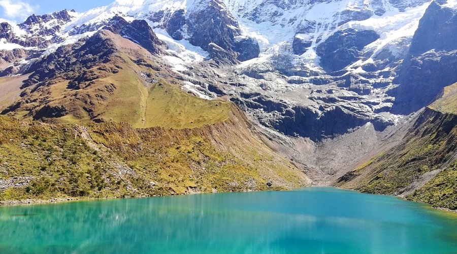 Tour a la laguna humantay - vista de la laguna turqueza y nevado Salkantay